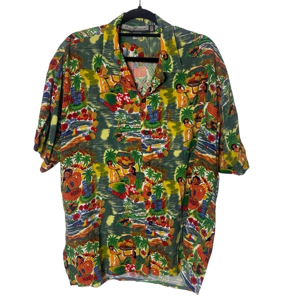 Vintage Ocean Current Hawaiian shirt XL